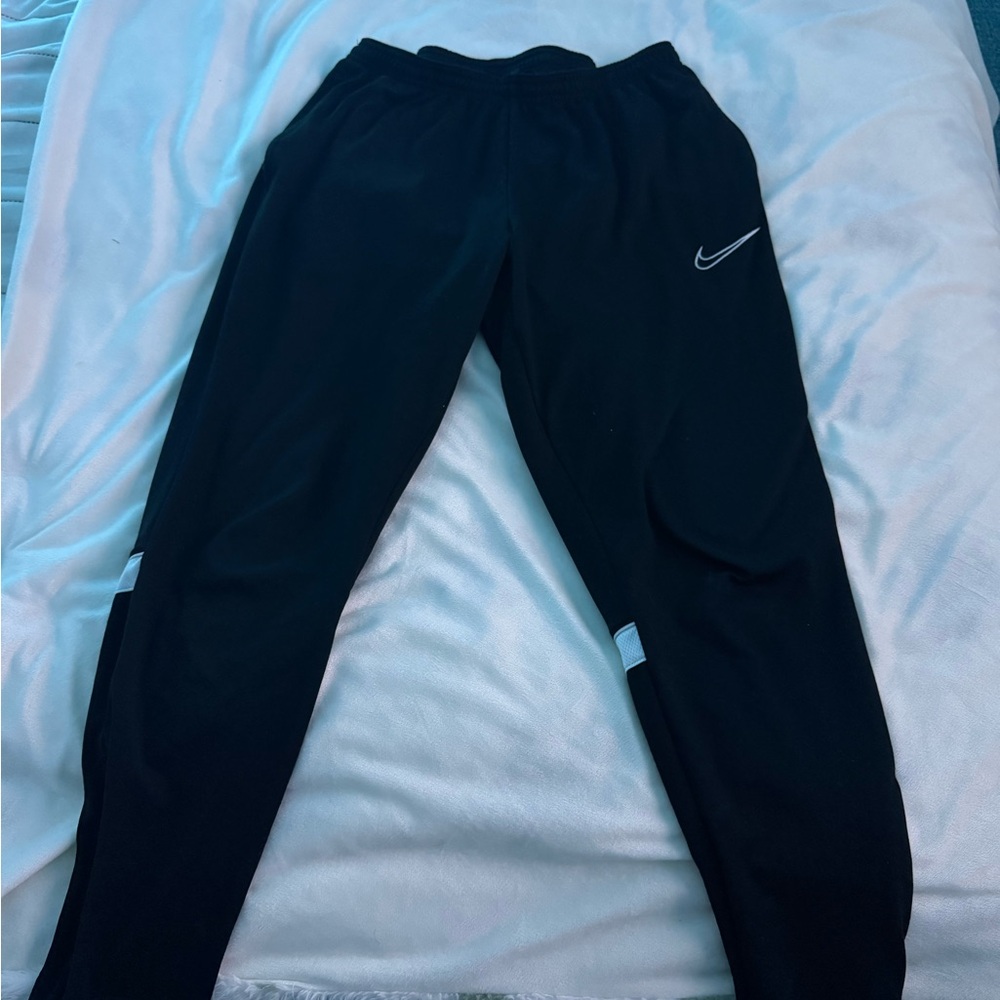 Nike men’s Black Jogger Sweatpants with White Swoosh